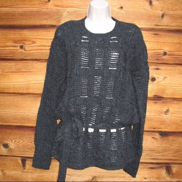 NWOT BCBGMaxAzria Gray Alpaca Blend Sweater - Picture 3 of 7